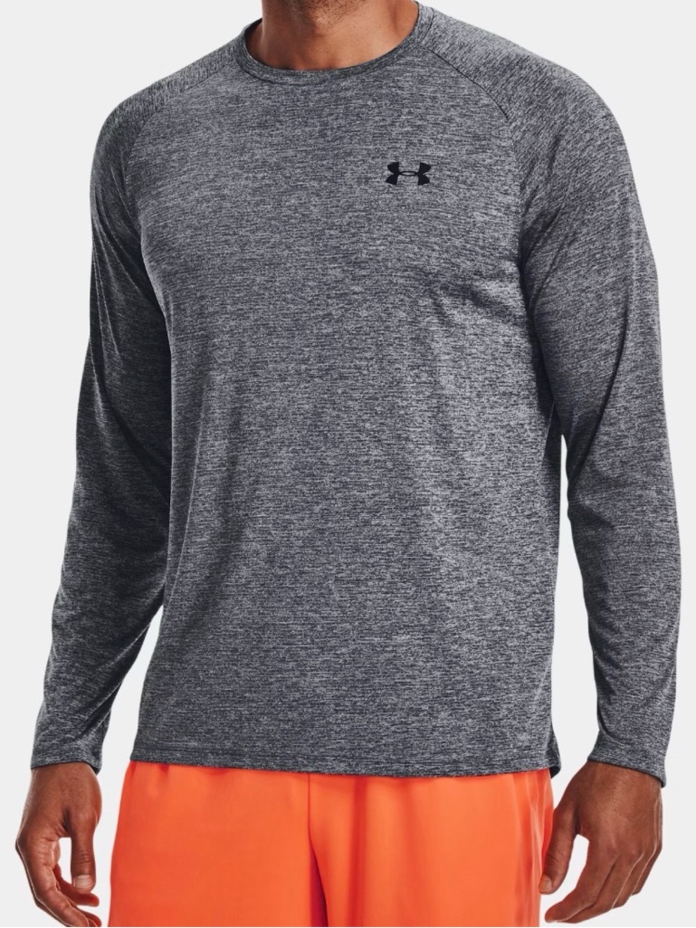 Under Armour Men’s Long Sleeve Heather Grey Training Top